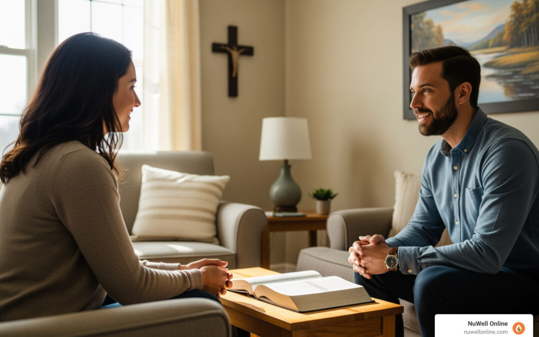 pastoral counseling peaceful setting Bible supportive counselor healing wholeness